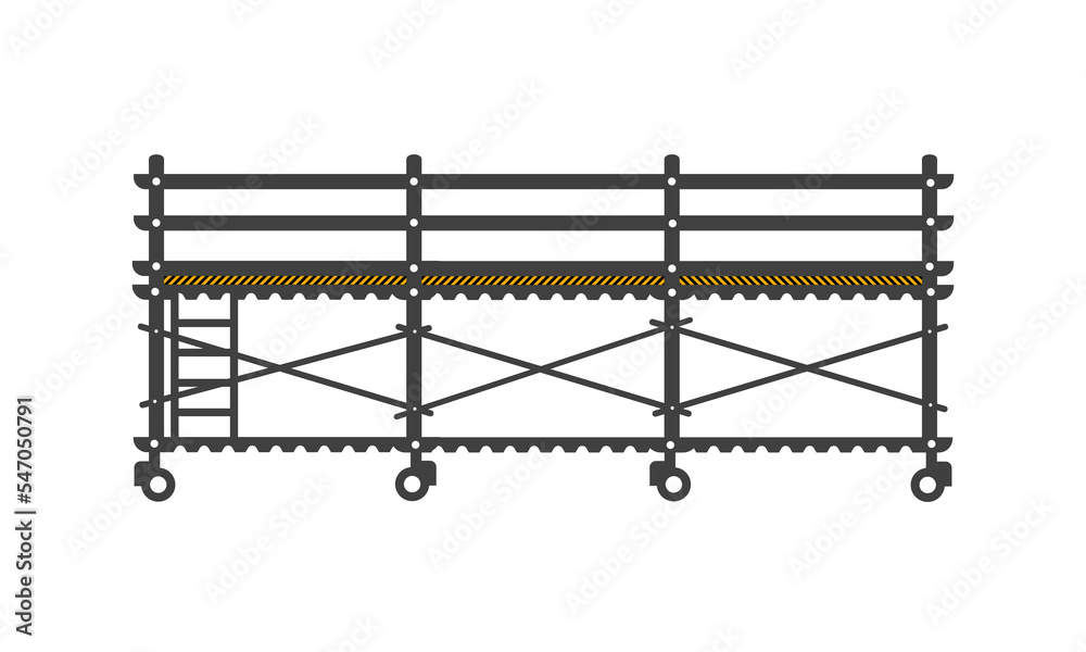Scaffolding construction flat line icon vector. Scaffolding construction flat line icon vector.
