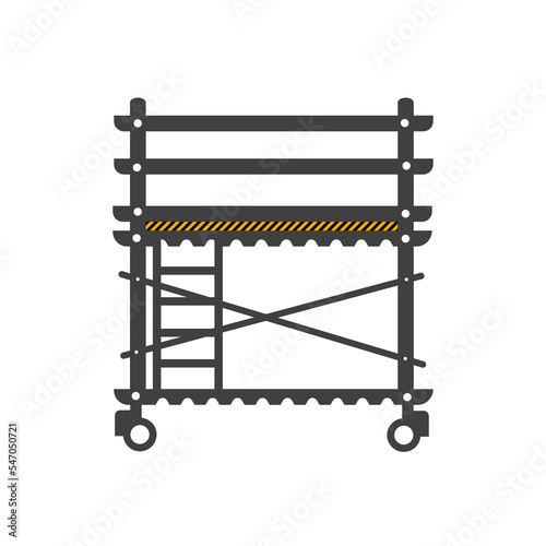 Scaffolding construction flat line icon vector.