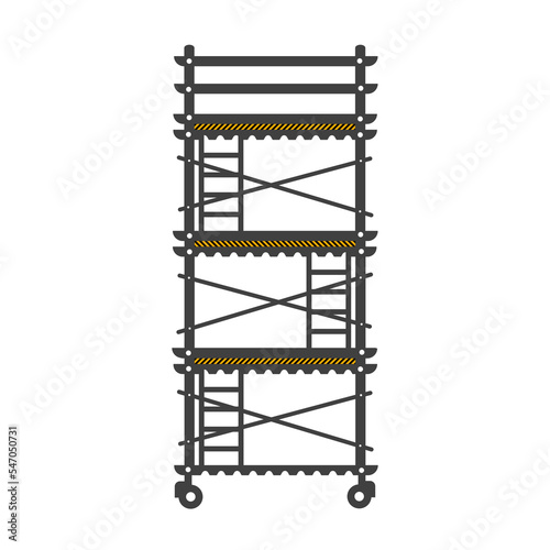 Scaffolding construction flat line icon vector.