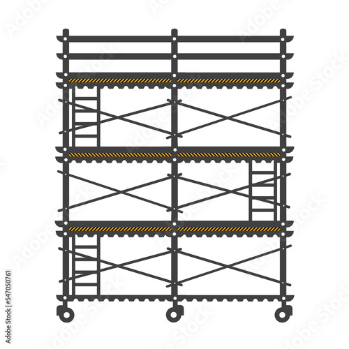 Scaffolding construction flat line icon vector.