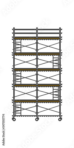 Scaffolding construction flat line icon vector.