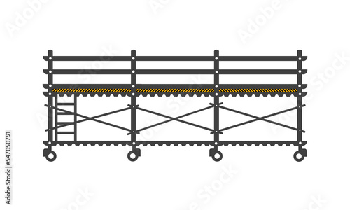 Scaffolding construction flat line icon vector.