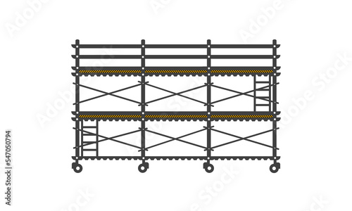 Scaffolding construction flat line icon vector.