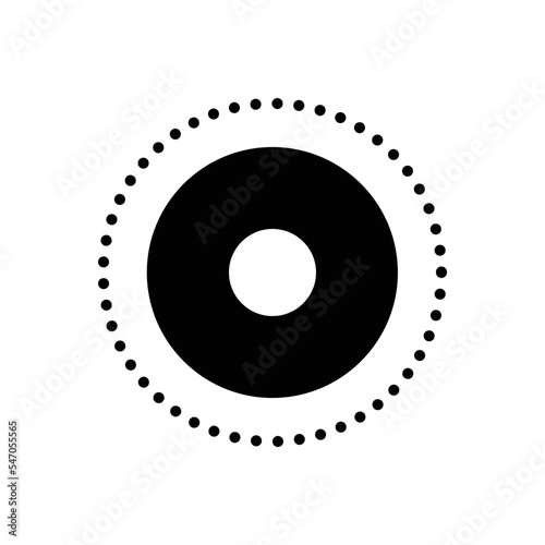 Black solid icon for dot 