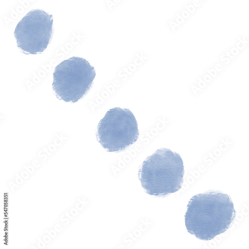 Abstract Watercolor Dotted Line Decoration