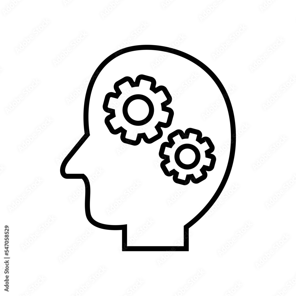 Thinking solution icon vector graphic illustration Thinking solution icon vector graphic illustration