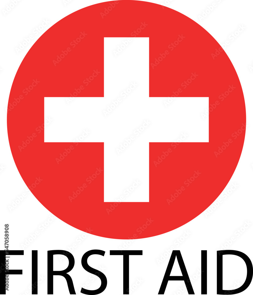 First aid icon, medical cross symbol vector illustration First aid icon, medical cross symbol vector illustration