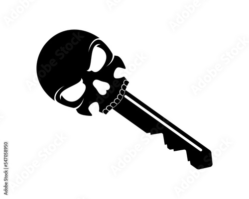 Key with skull shape on it