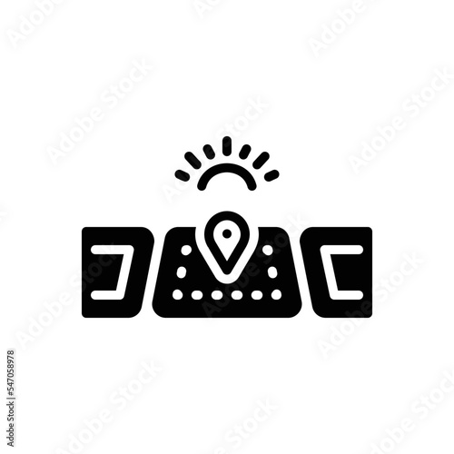 Black solid icon for subdivision