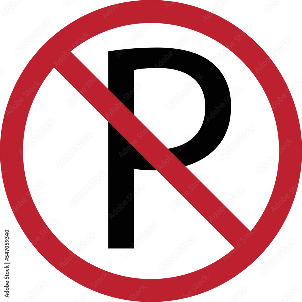 no parking sign icon red and black on white background no parking sign icon red and black on white background