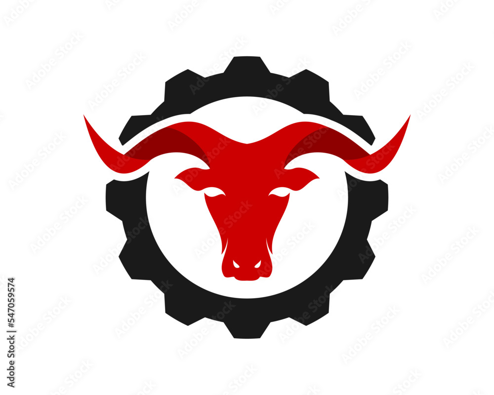 Gear with bull head inside Gear with bull head inside