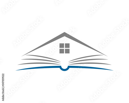 Book with house roof on top