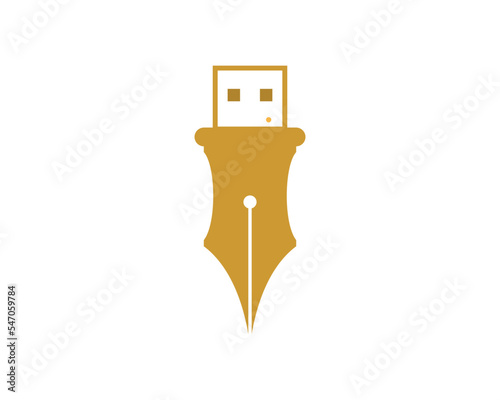 Pen with u-s-b on top