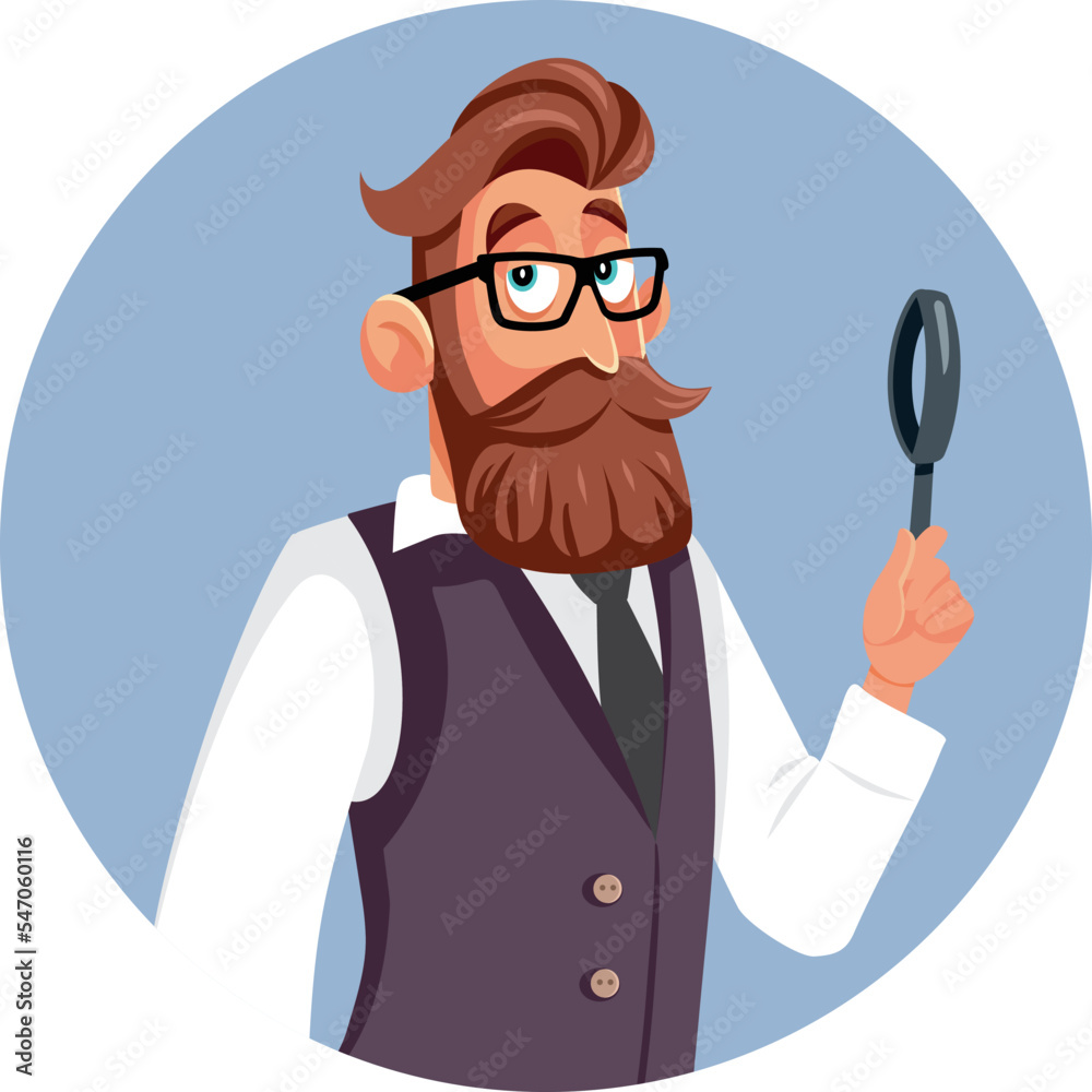 Private Detective Inspecting with a Magnifier Vector Cartoon Illustration. Businessman searching for optimal strategy for his enterprise
Private Detective Inspecting with a Magnifier Vector Cartoon Illustration. Businessman searching for optimal strategy for his enterprise