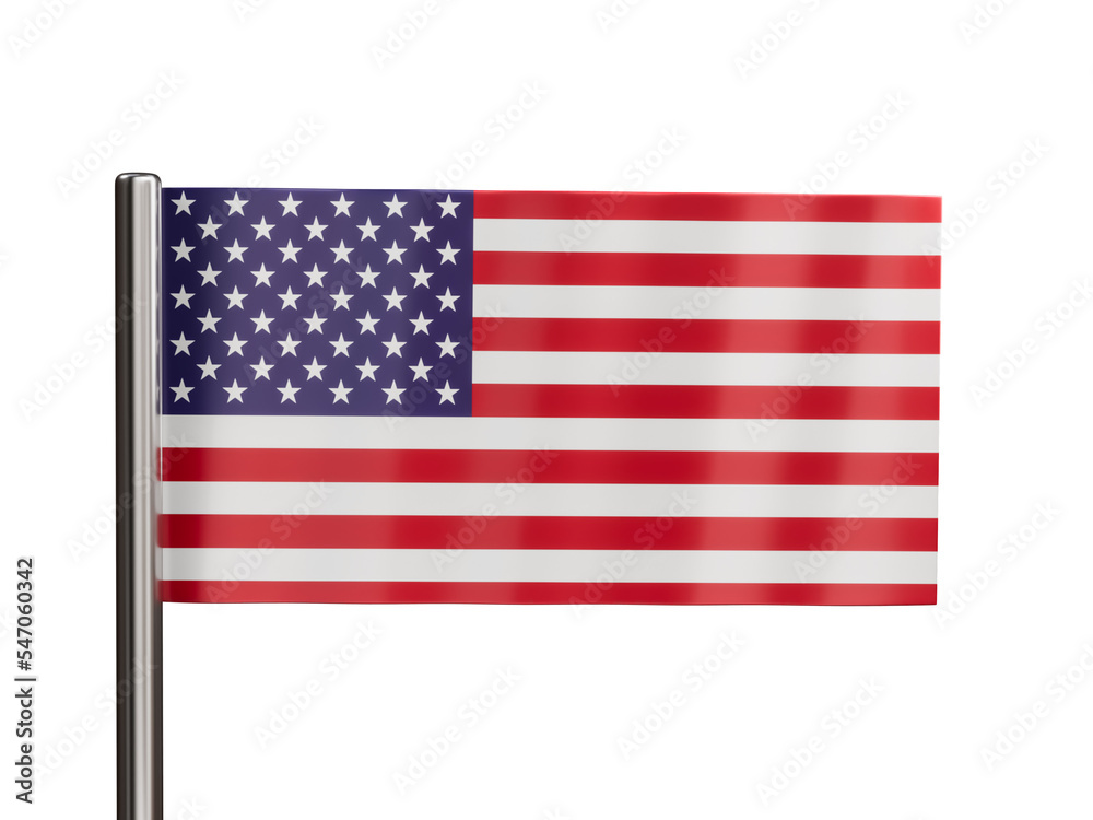Fototapeta premium USA Waving Flag Cutout