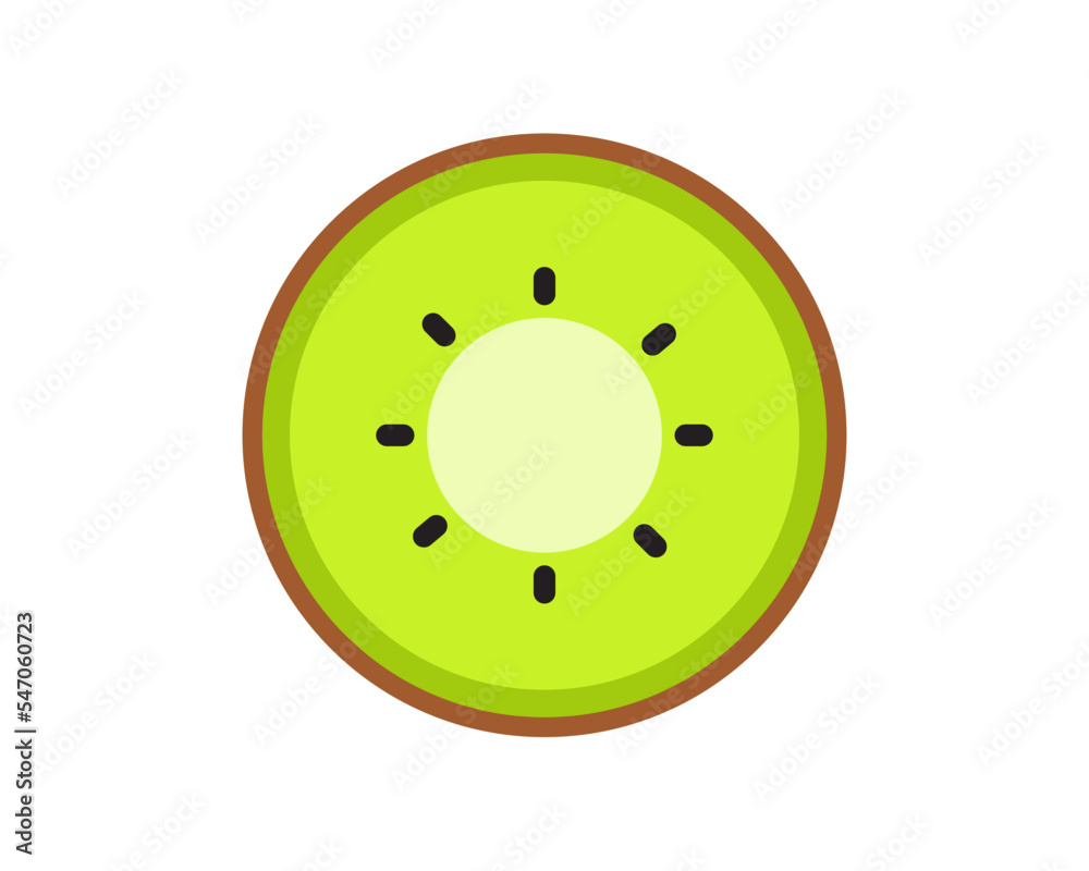 half of a kiwi fruit half of a kiwi fruit