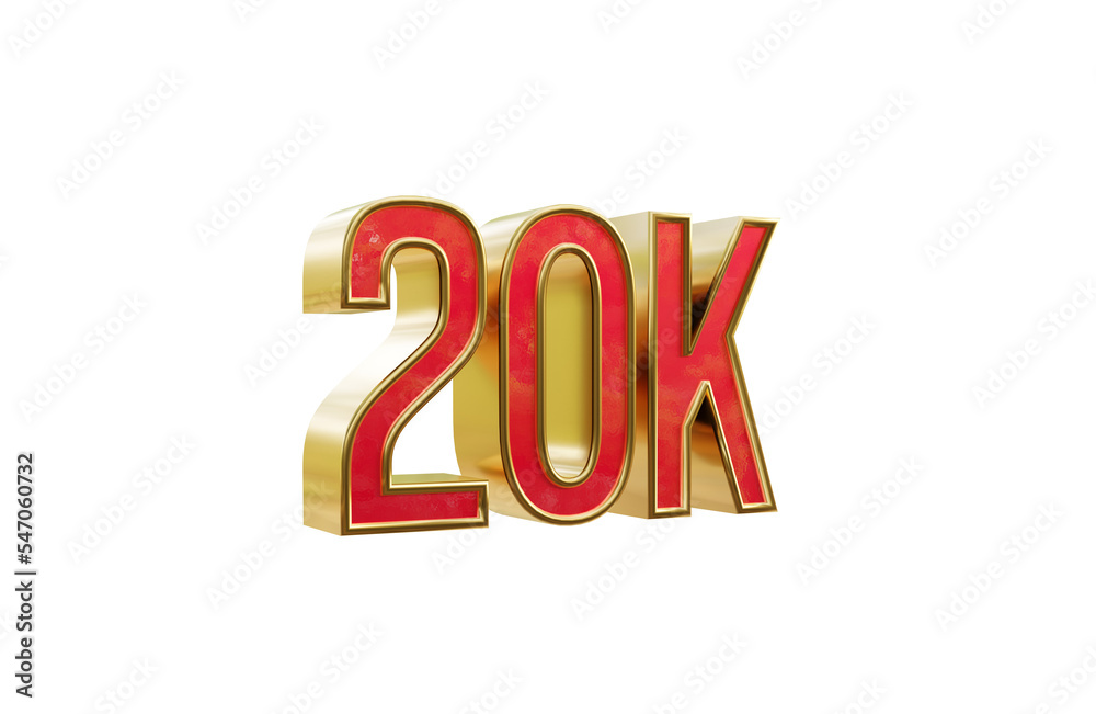 20k right side rotated 3d transparent rendered icon 20k right side rotated 3d transparent rendered icon