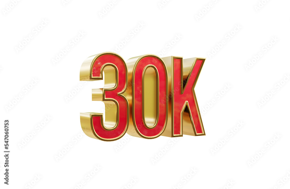 30k right side rotated 3d transparent rendered icon 30k right side rotated 3d transparent rendered icon