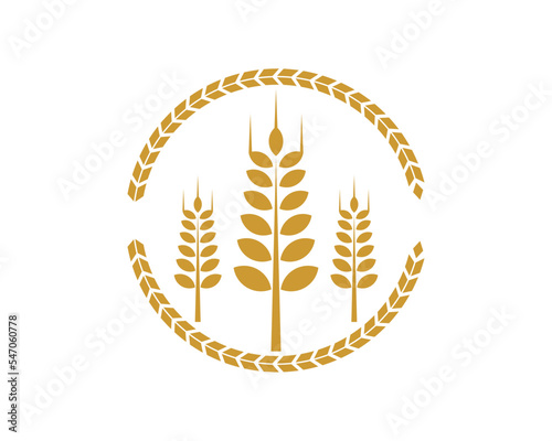Circle shape with wheat inside