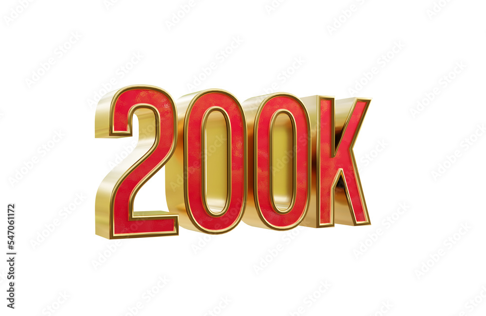 200k right side rotated 3d transparent rendered icon 200k right side rotated 3d transparent rendered icon