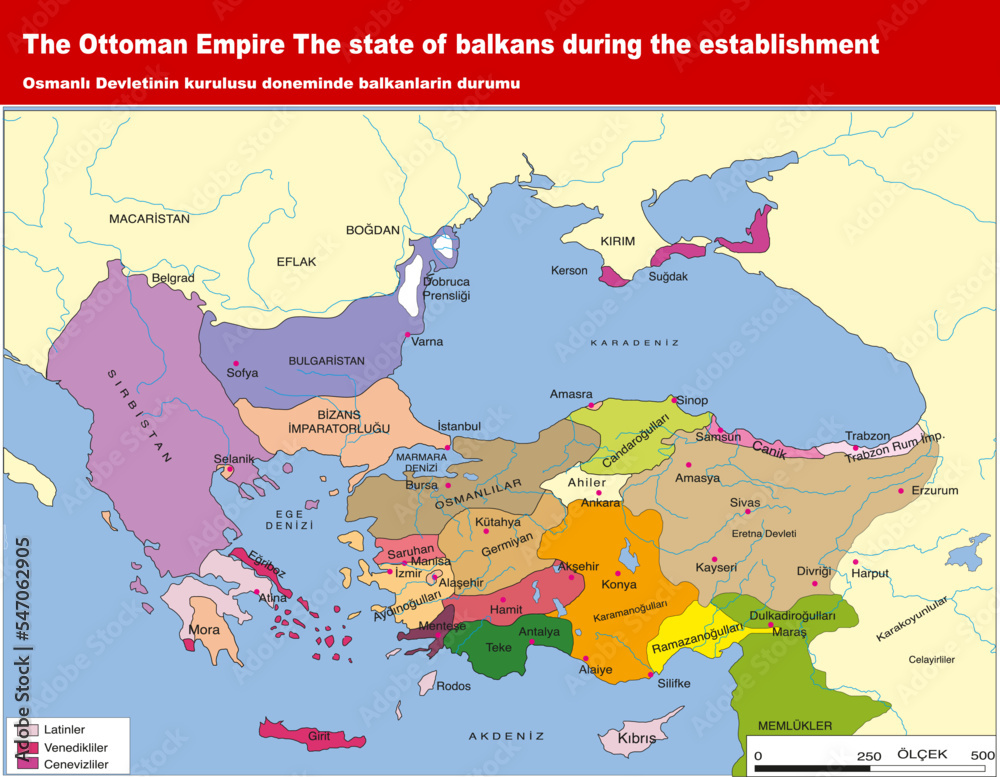 Fototapeta premium Turkey - the Ottoman dynasty and States