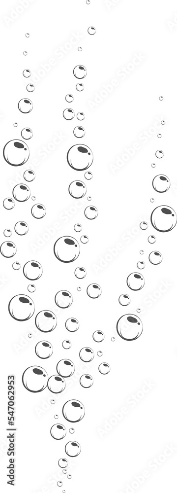 Bubbles of fizzy drink, air or soap. Vertical streams of water. Outline illustration. Bubbles of fizzy drink, air or soap. Vertical streams of water. Outline illustration.