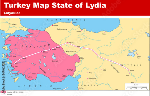  Turkey Map State of Lydia