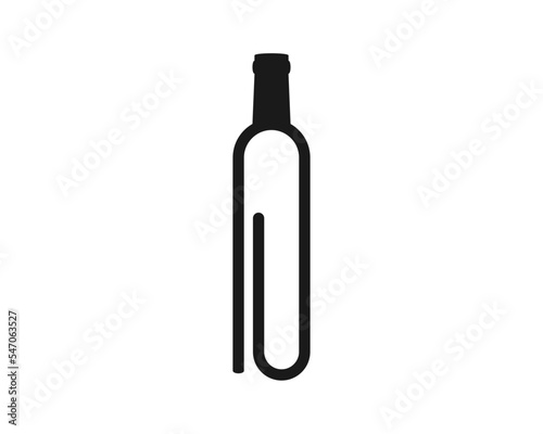 Paper clip with bottle shape
