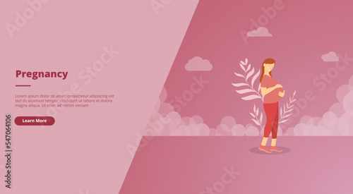 pregnancy concept for website landing homepage template banner or slide presentation cover