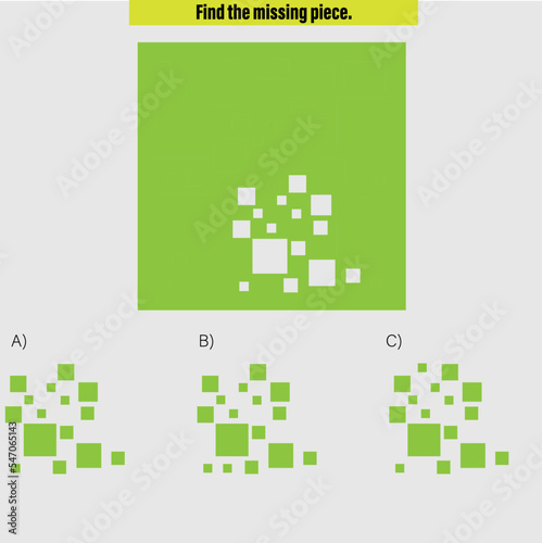 Complete the shape not given iq test - Practical Questions- Intelligence questions, visual intelligence - Vector