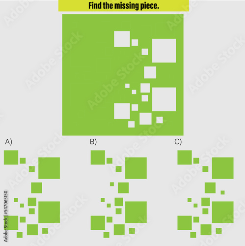 Complete the shape not given iq test - Practical Questions- Intelligence questions, visual intelligence - Vector