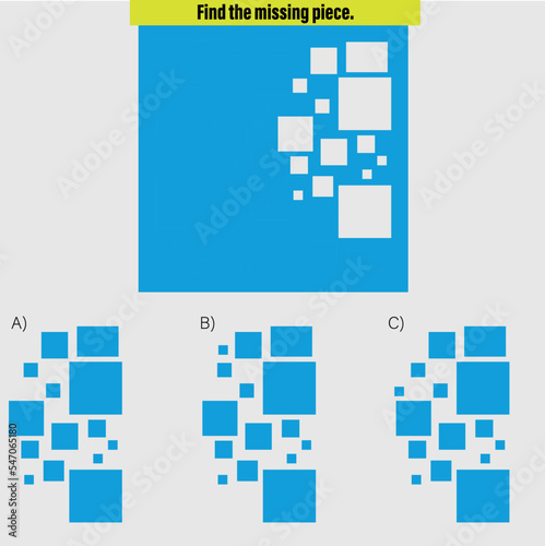 Complete the shape not given iq test - Practical Questions- Intelligence questions, visual intelligence - Vector