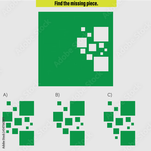 Complete the shape not given iq test - Practical Questions- Intelligence questions, visual intelligence - Vector