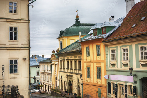 View of the historic city centre.Banska Stiavnica,Slovakia. © Munka