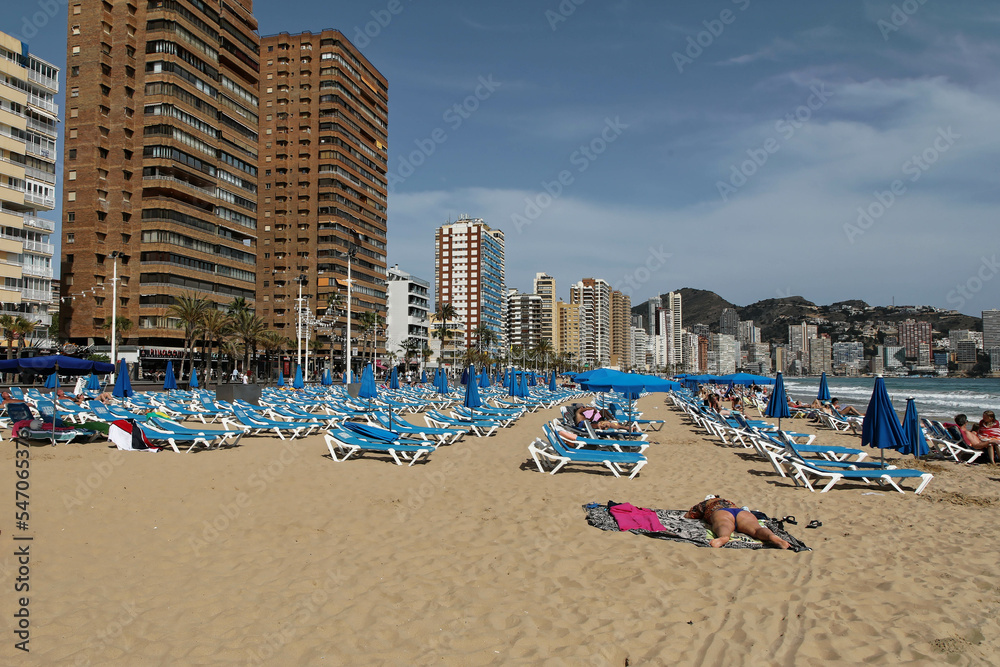 Plaża w Benidorm - obrazy, fototapety, plakaty 