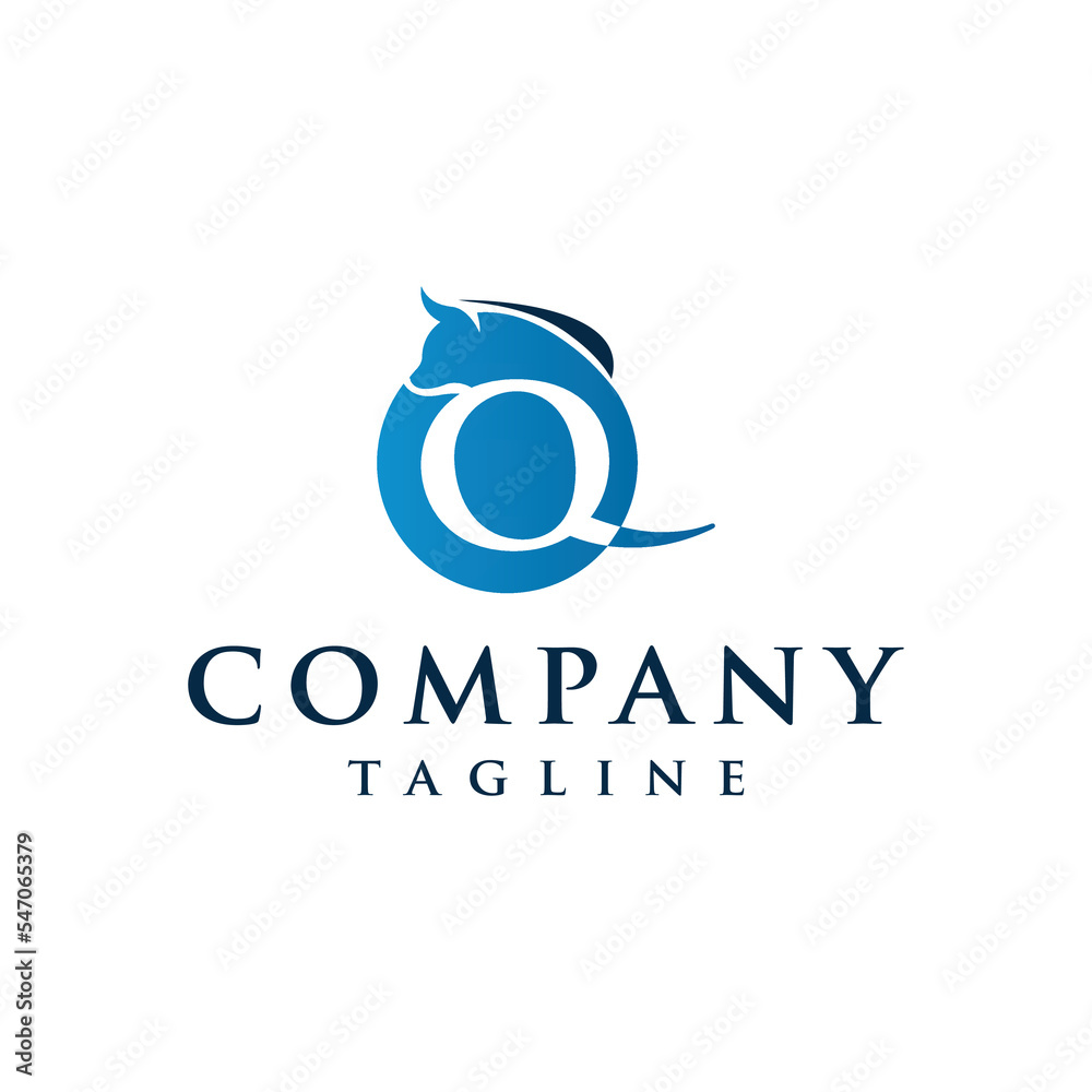 Q Letter initial Bullish Trader Logo Q Letter initial Bullish Trader Logo