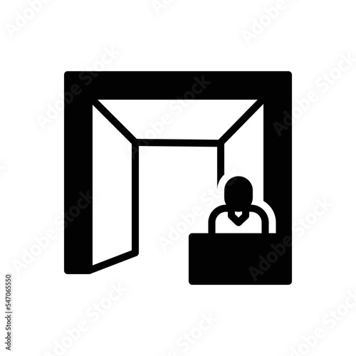 Black solid icon for expo 