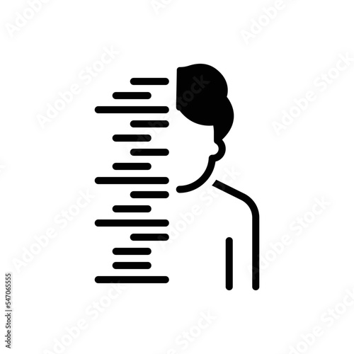 Black solid icon for gone