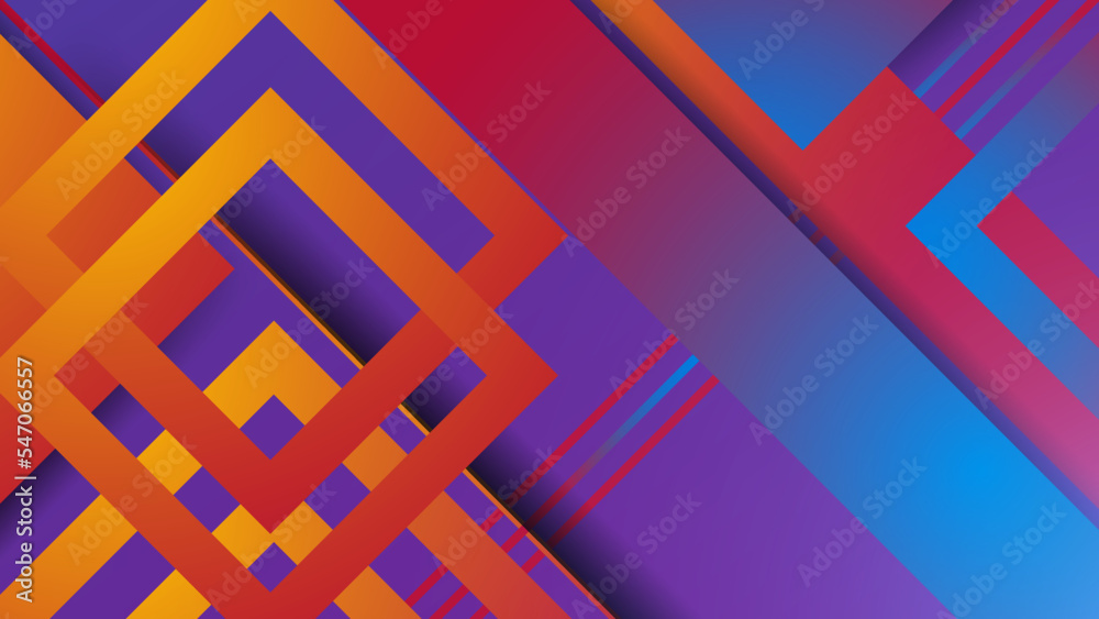 Colorful polygonal banner template. Multicolor backdrop in origami styles