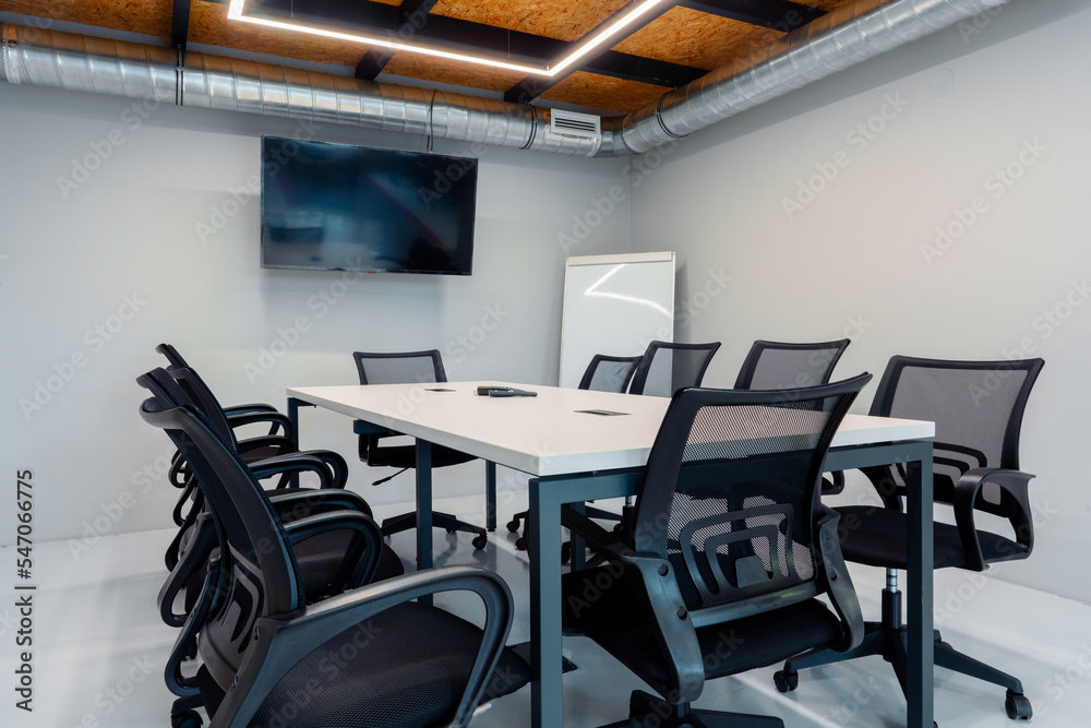 Interior of meeting room in modern office Interior of meeting room in modern office