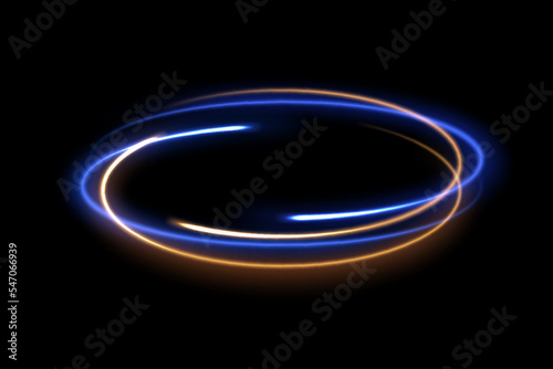 Rotating neon rays with sparks Background. Widescreen Vector illustration