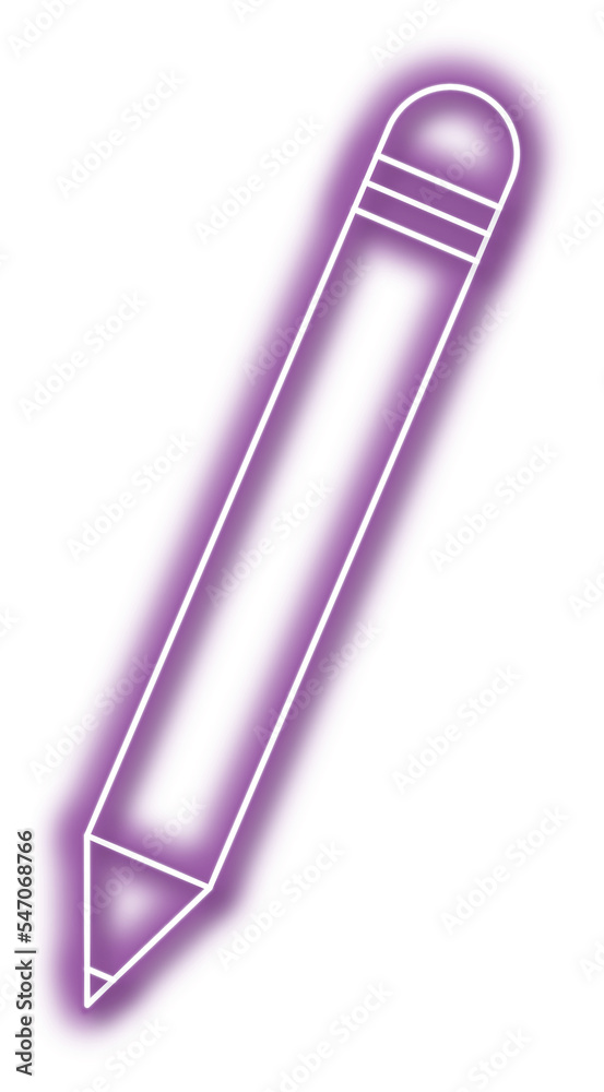 Pencil Purple Neon Illustration Pencil Purple Neon Illustration