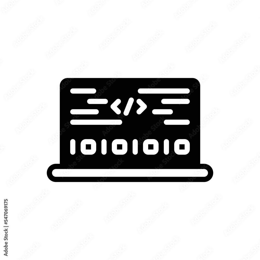 Black solid icon for codes