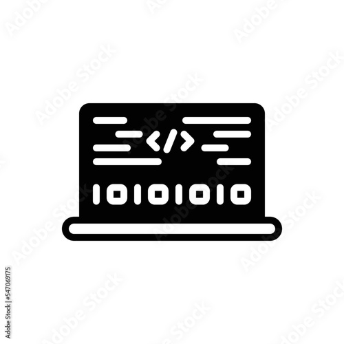 Black solid icon for codes