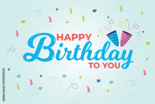 Happy birthday colorful concept celebration design