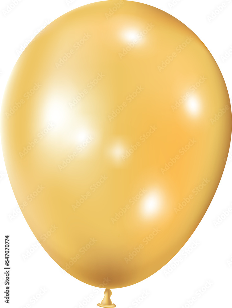 3D gold balloon