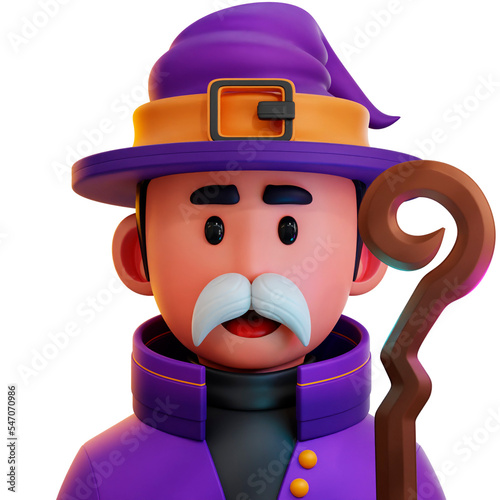 Mage Wizard Character 3D Icon