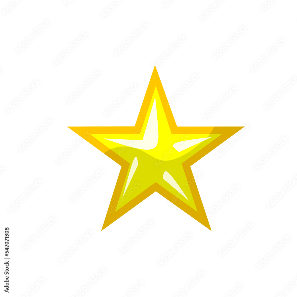 Obraz premium golden star isolated on white
