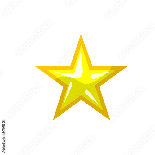 golden star isolated on white
