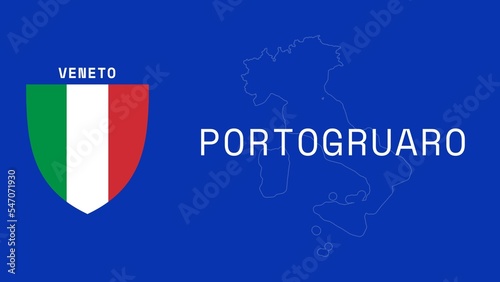 Bild auf Leinwand Portogruaro: Illustration mit dem Ortsnamen der italienischen Stadt Portogruaro